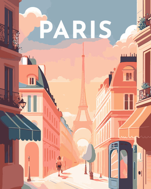 Peinture Par Numéros - Affiche Vintage Paris