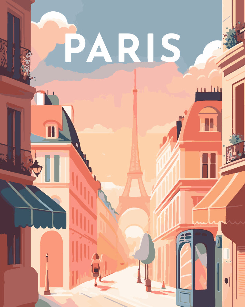 Peinture Par Numéros - Affiche Vintage Paris