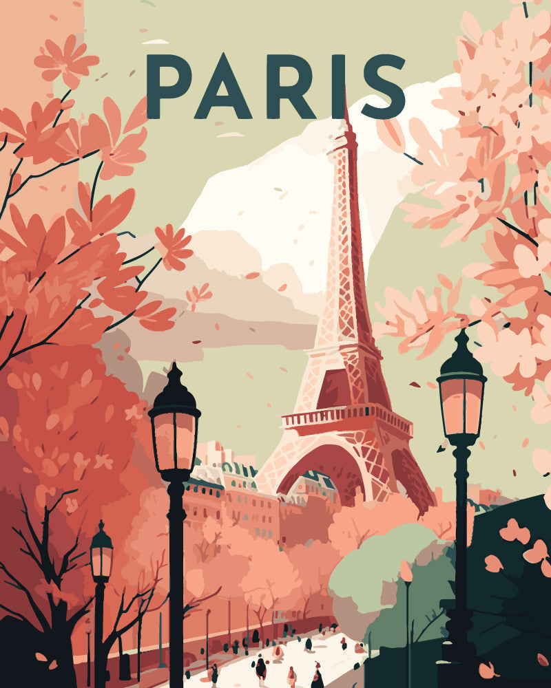 Peinture Par Numéros - Affiche Vintage Paris 2