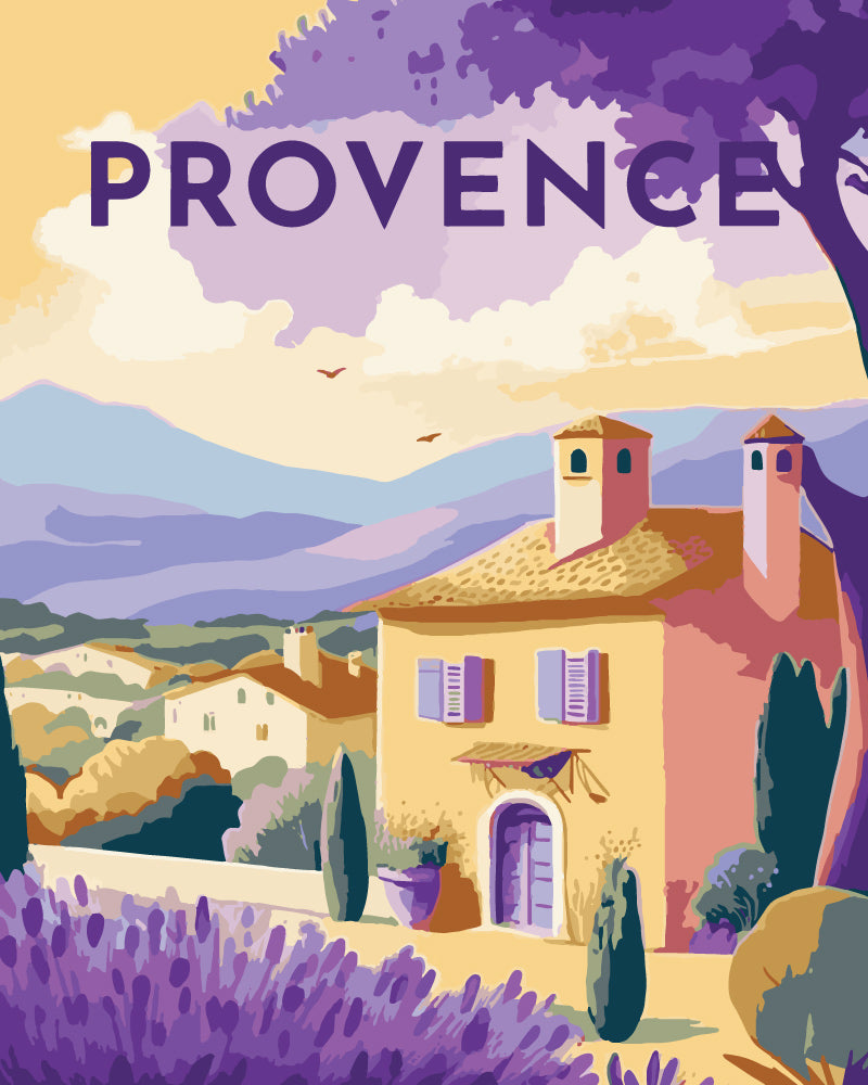 Peinture Par Numéros - Affiche Vintage Provence
