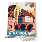 Peinture Par Numéros - Affiche Vintage Strasbourg