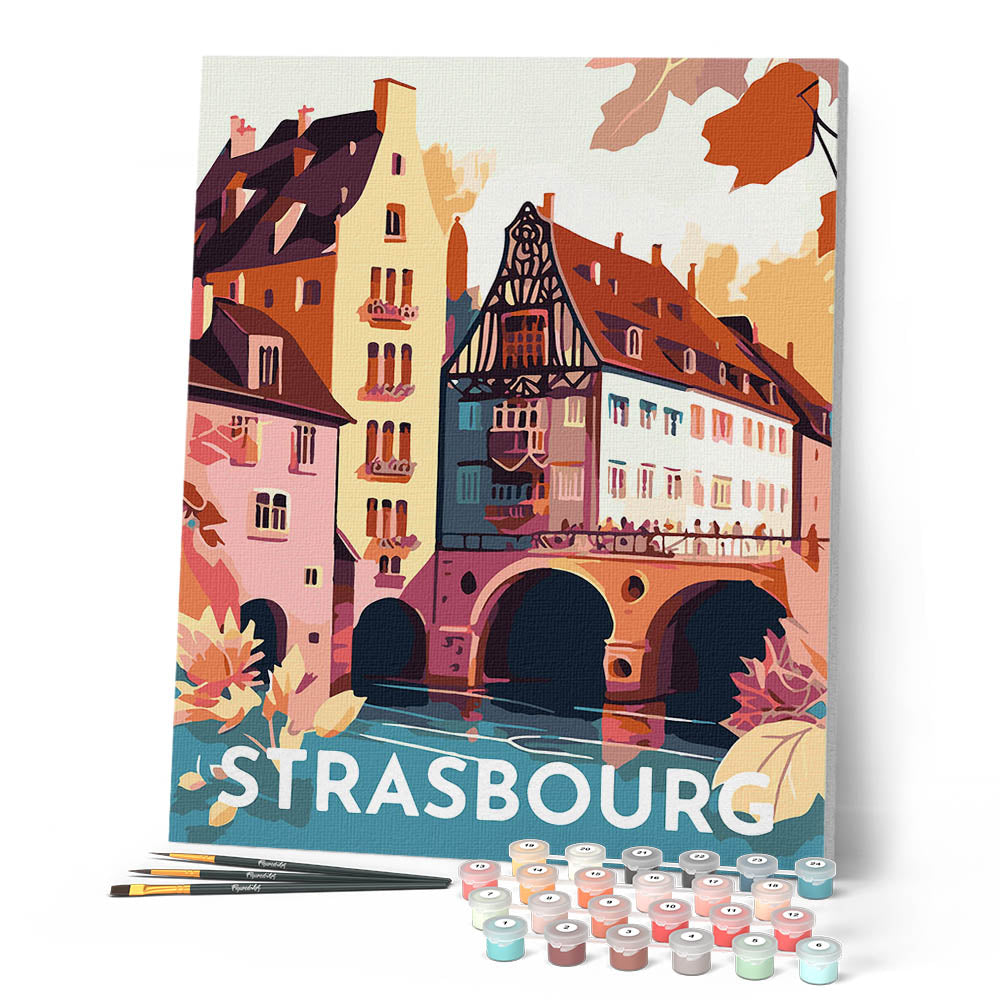 Peinture Par Numéros - Affiche Vintage Strasbourg