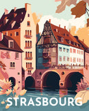 Peinture Par Numéros - Affiche Vintage Strasbourg