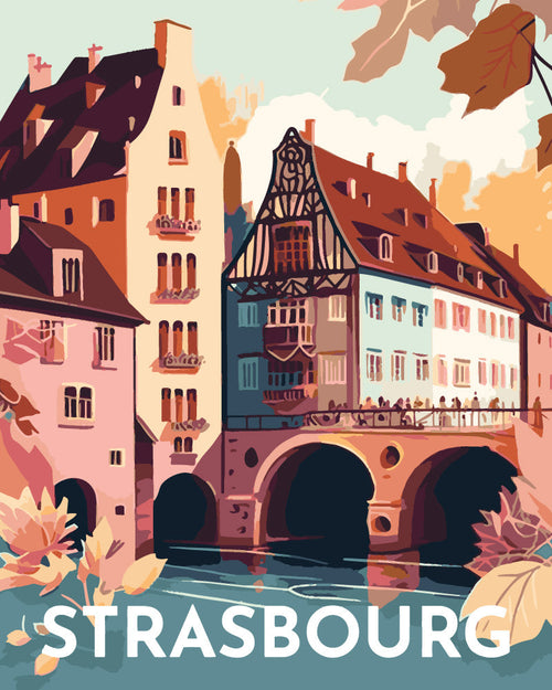 Peinture Par Numéros - Affiche Vintage Strasbourg
