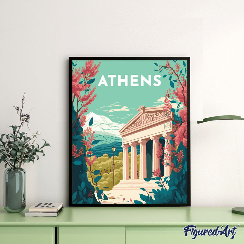 Peinture Par Numéros - Affiche Vintage Athènes