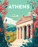 Peinture Par Numéros - Affiche Vintage Athènes