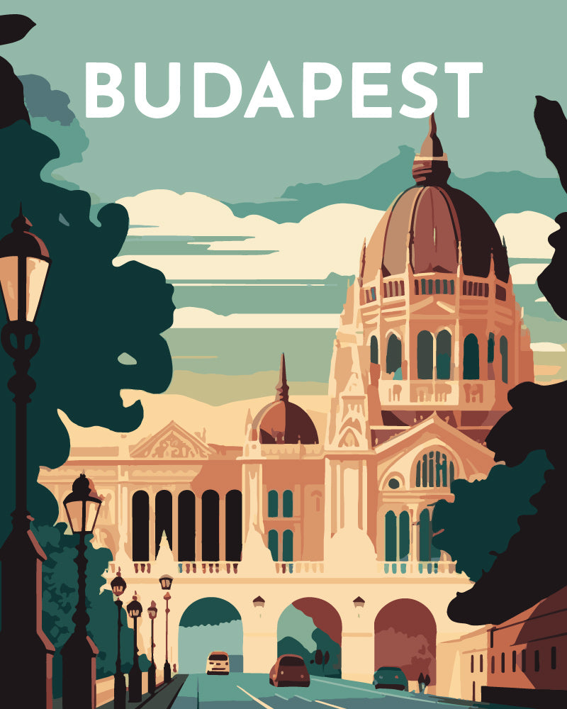Peinture Par Numéros - Affiche Vintage Budapest