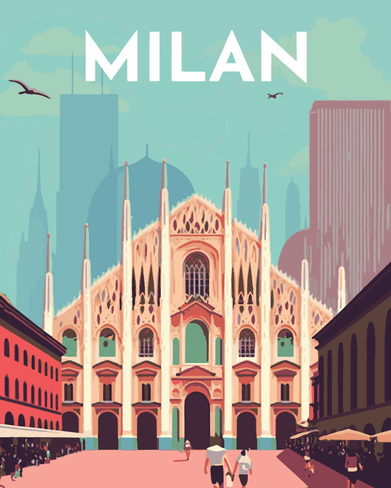 Peinture Par Numéros - Affiche Vintage Milan