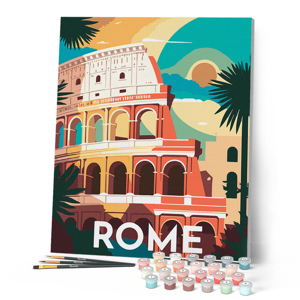 Peinture Par Numéros - Affiche Vintage Rome