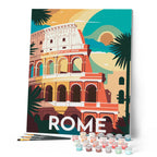 Peinture Par Numéros - Affiche Vintage Rome