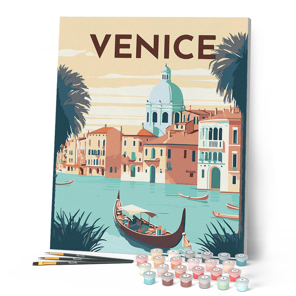 Pintura por números - Póster vintage Venecia