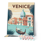 Pintura por números - Póster vintage Venecia