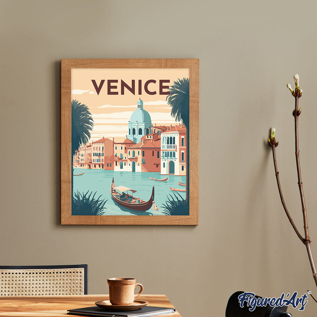 Pintura por números - Póster vintage Venecia