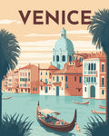 Pintura por números - Póster vintage Venecia