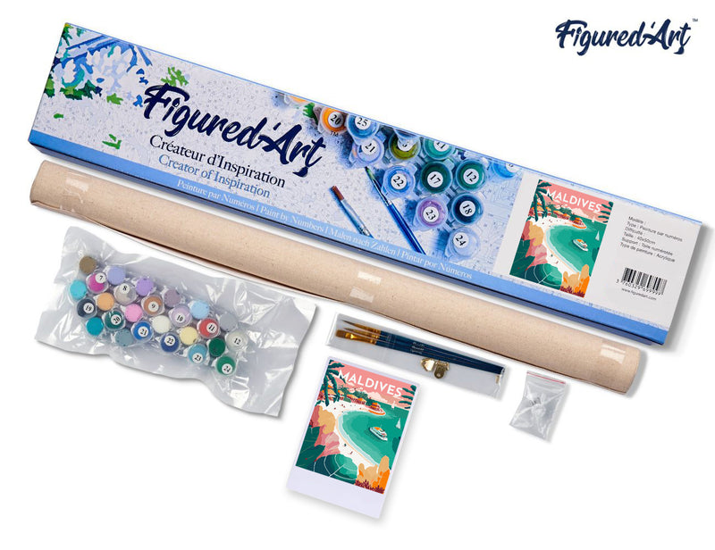 Peinture Par Numéros - Affiche Vintage Maldives