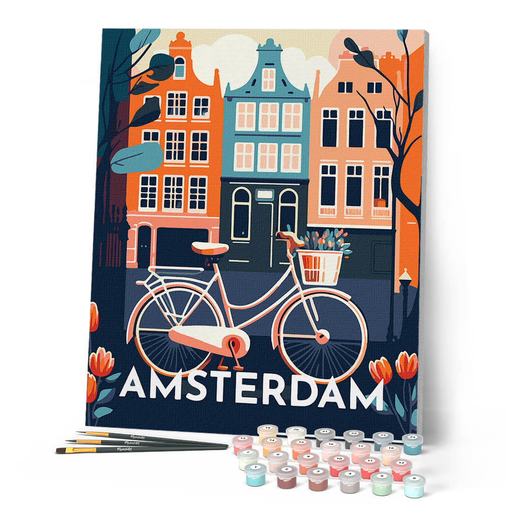 Peinture Par Numéros - Affiche Vintage Amsterdam