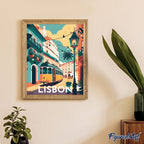 Pintura por números - Póster vintage Lisboa