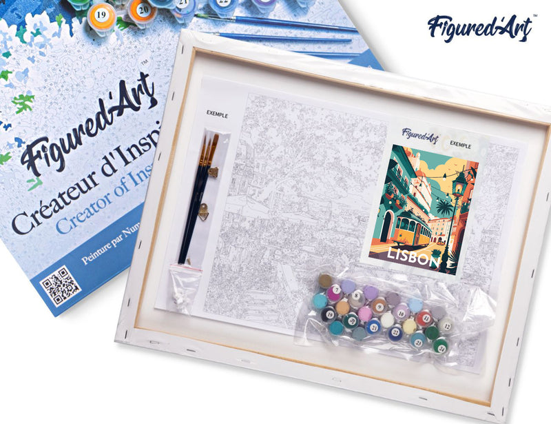 Peinture Par Numéros - Affiche Vintage Lisbonne