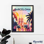 Peinture Par Numéros - Affiche Vintage Barcelone