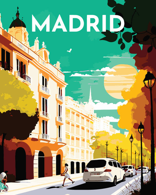 Peinture Par Numéros - Affiche Vintage Madrid