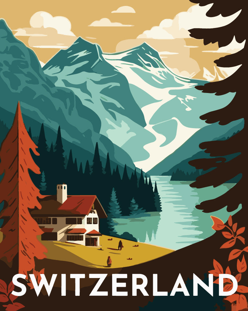 Peinture Par Numéros - Affiche Vintage Berne