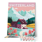 Peinture Par Numéros - Affiche Vintage Lucerne