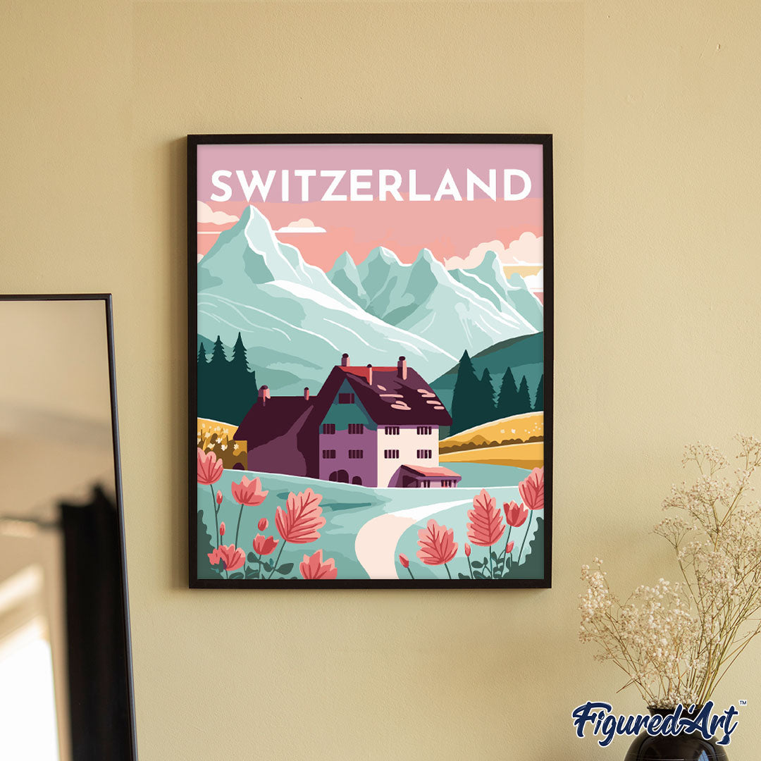 Peinture Par Numéros - Affiche Vintage Lucerne