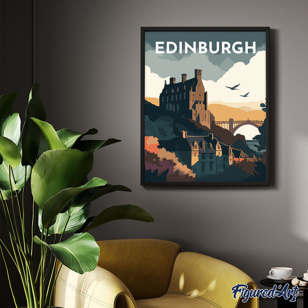 Peinture Par Numéros - Affiche Vintage Édimbourg