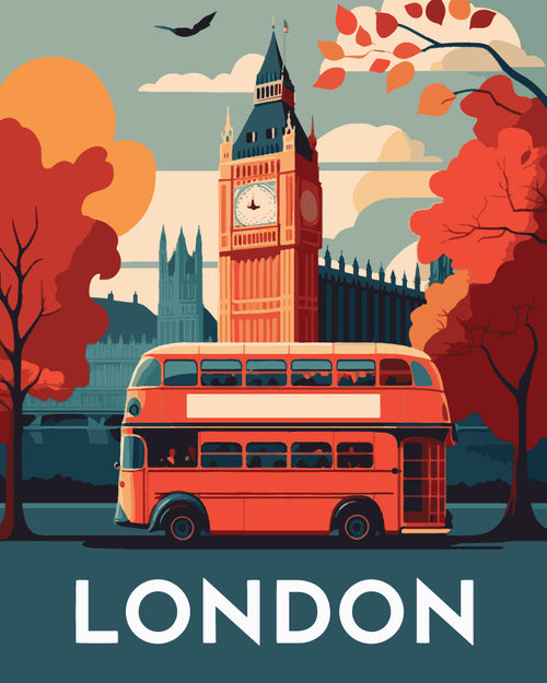 Peinture Par Numéros - Affiche Vintage Londres