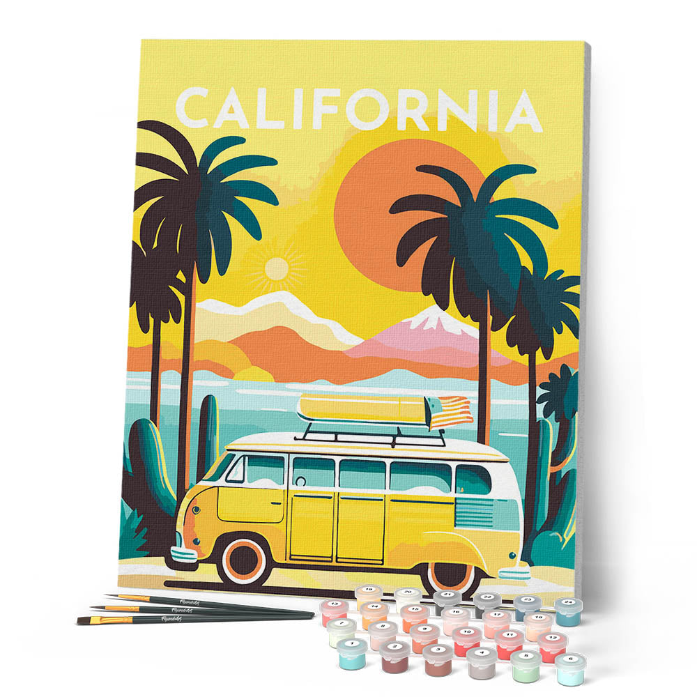 Peinture Par Numéros - Affiche Vintage Californie