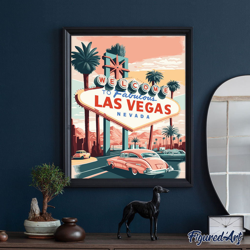 Peinture Par Numéros - Affiche Vintage Las Vegas