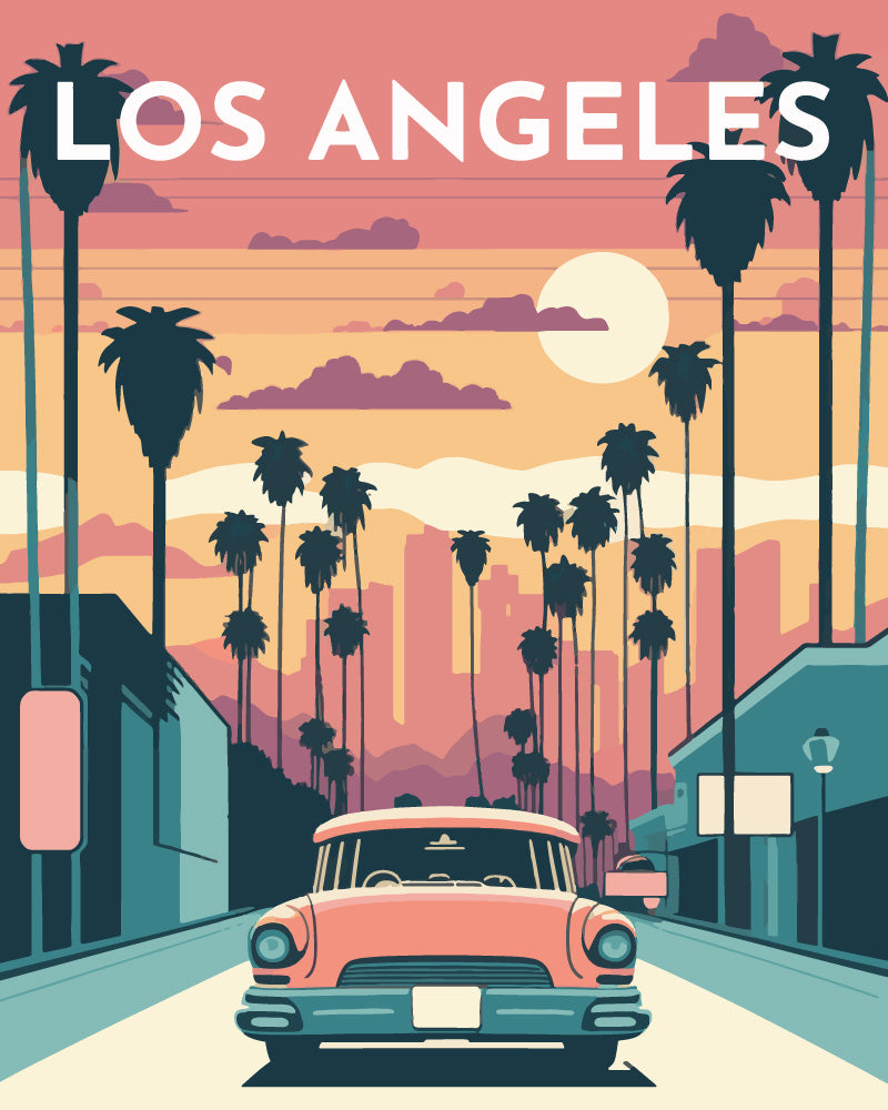 Peinture Par Numéros - Affiche Vintage Los Angeles
