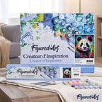 Paint By Numbers - Abstract Coloured Panda