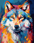 Peinture Par Numéros - Loup Coloré Abstrait