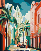 Peinture Par Numéros - Cuba Art Déco
