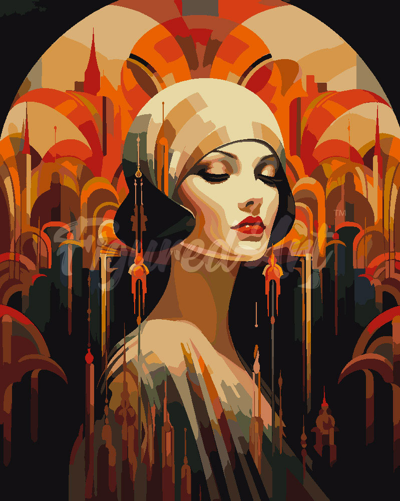 Peinture Par Numéros - Femme Art Déco