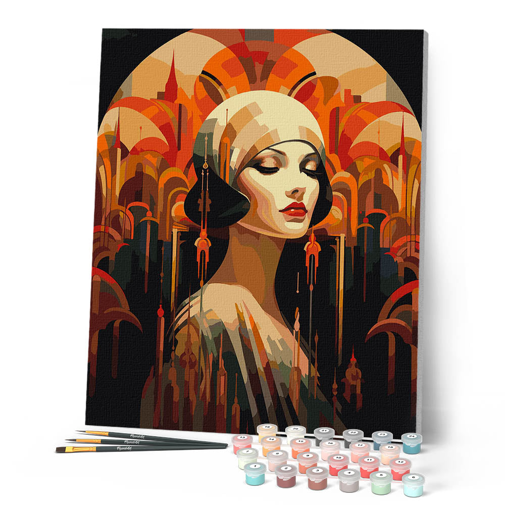 Peinture Par Numéros - Femme Art Déco