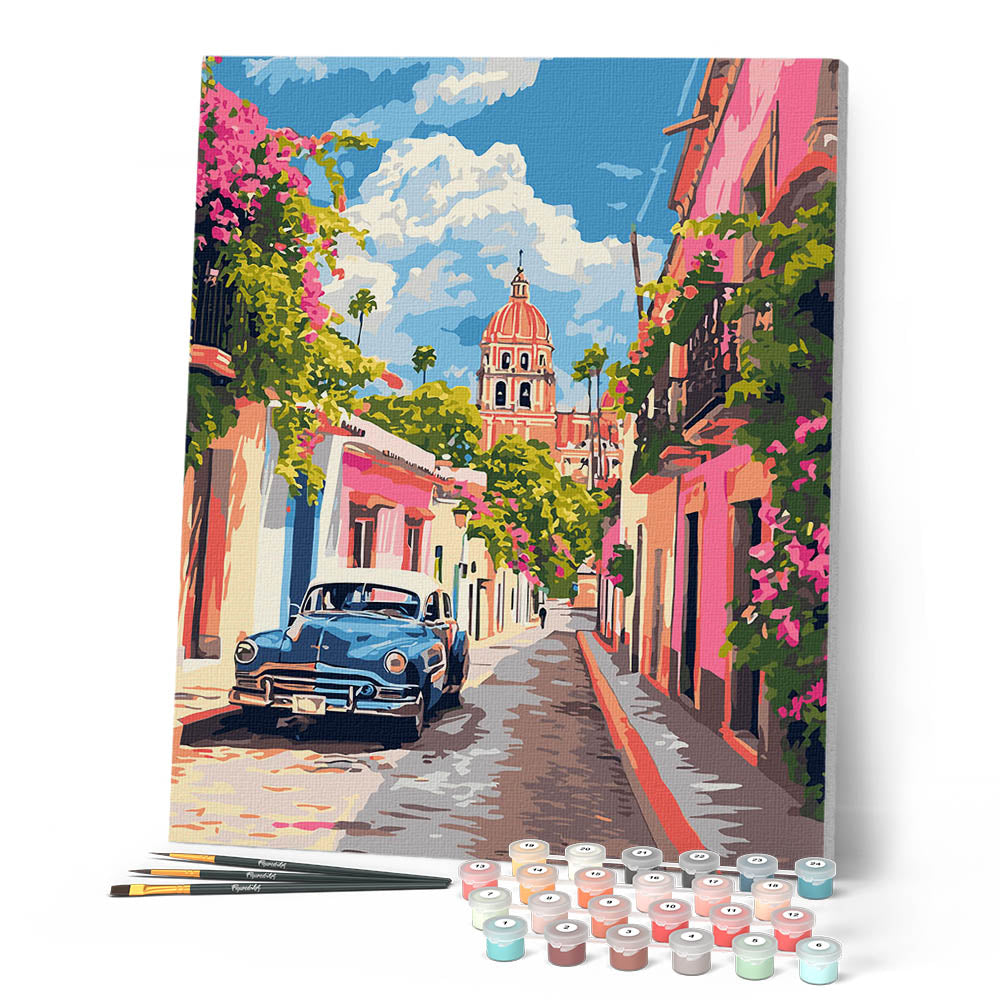 Pintura por números - Coche clásico en Ciudad de México