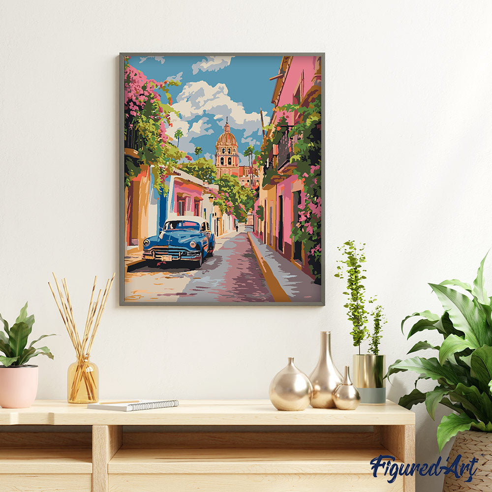 Pintura por números - Coche clásico en Ciudad de México