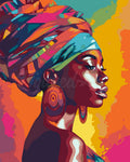 Peinture Par Numéros - Dame Africaine Lumineuse