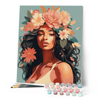 Peinture Par Numéros - Beauté Couronnée De Pivoines