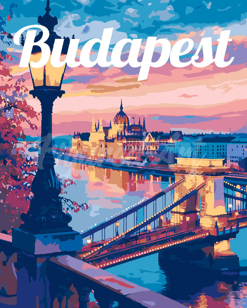Peinture Par Numéros - Affiche De Voyage Budapest