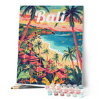 Pintura por números - Póster de viaje Bali