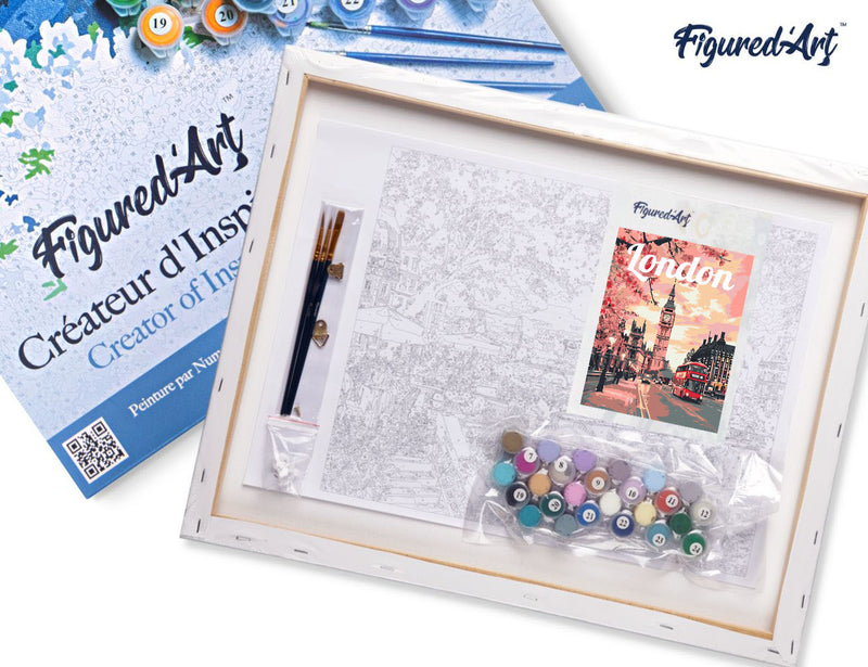 Peinture Par Numéros - Affiche De Voyage Londres En Fleurs