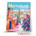 Peinture Par Numéros - Affiche De Voyage Marrakech