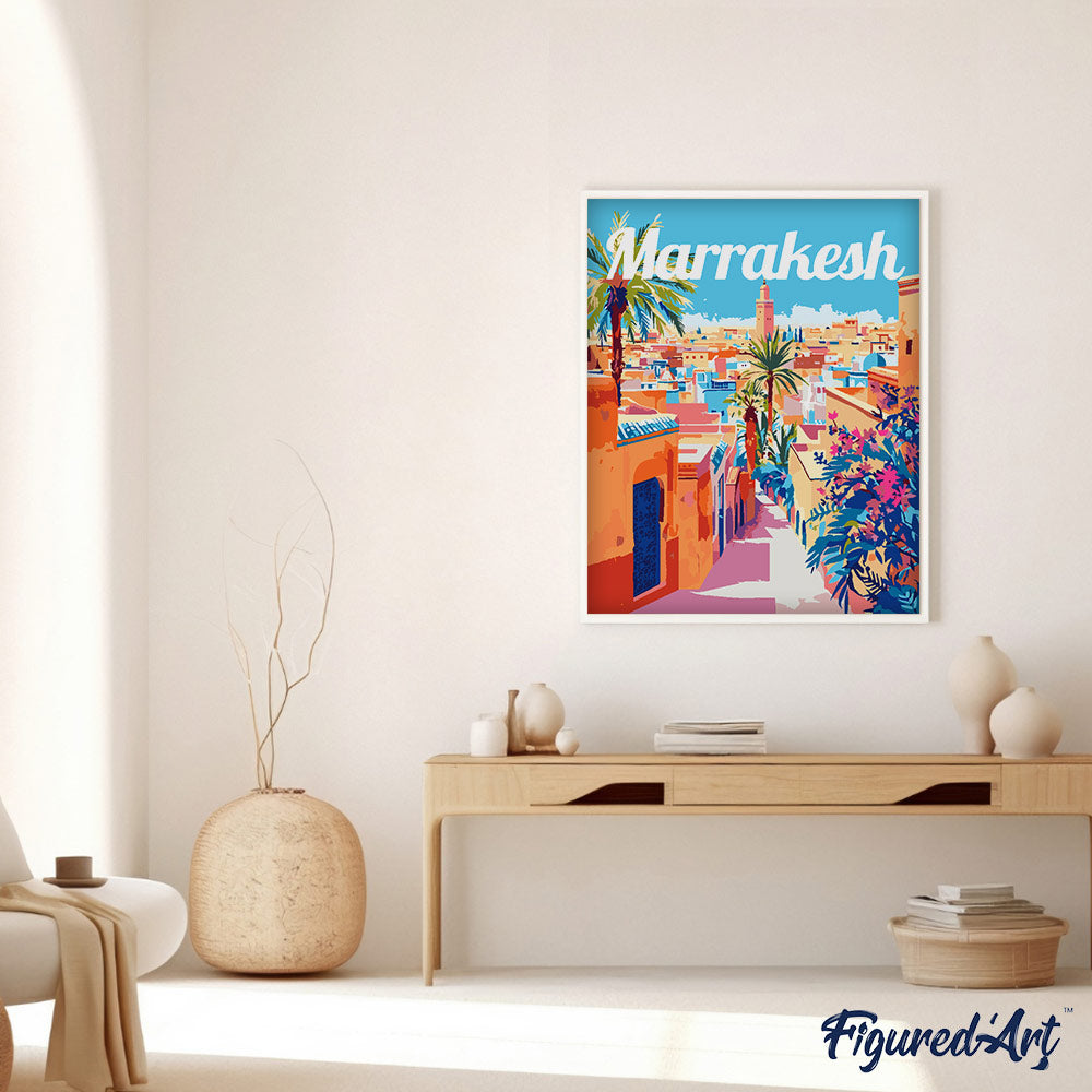 Peinture Par Numéros - Affiche De Voyage Marrakech