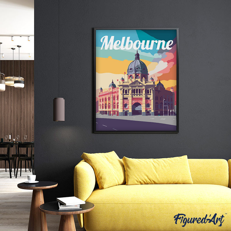 Peinture Par Numéros - Affiche De Voyage Melbourne