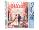 Peinture Par Numéros - Affiche De Voyage Milan En Fleurs
