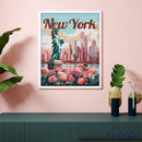 Peinture Par Numéros - Affiche De Voyage New York En Fleurs