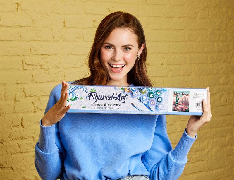 Peinture Par Numéros - Affiche De Voyage New York En Fleurs